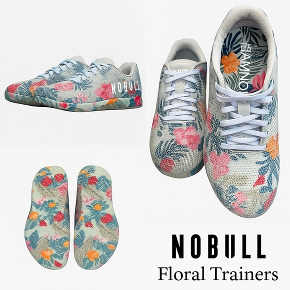 NOBULL Shoes - NOBULL Tropical Floral SuperFabric Trainers – Women’s Size 6 Worn Once, EUC